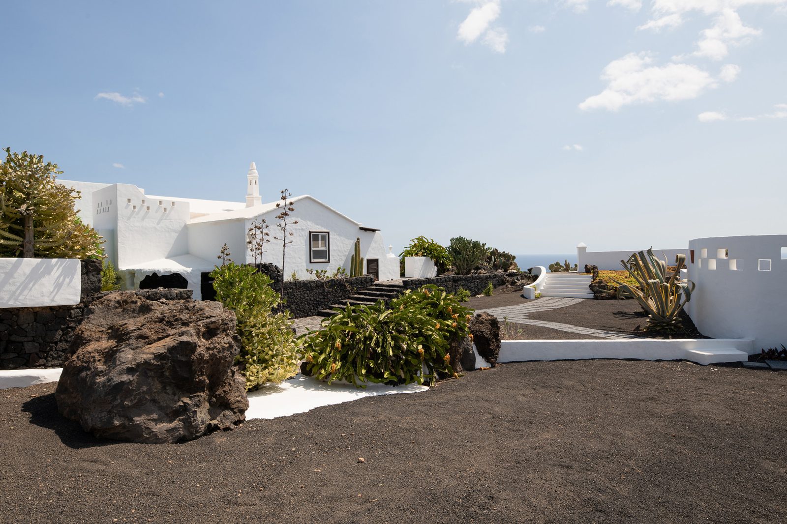 Garden and ocean